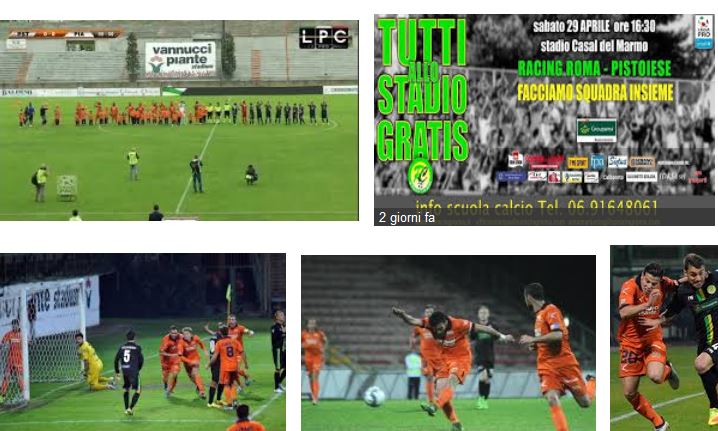 Racing Roma - Pistoiese 2-2. Videocommento di Gianni Zei